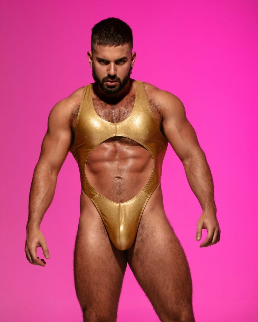 Bodysuit Trikini metalico Gold