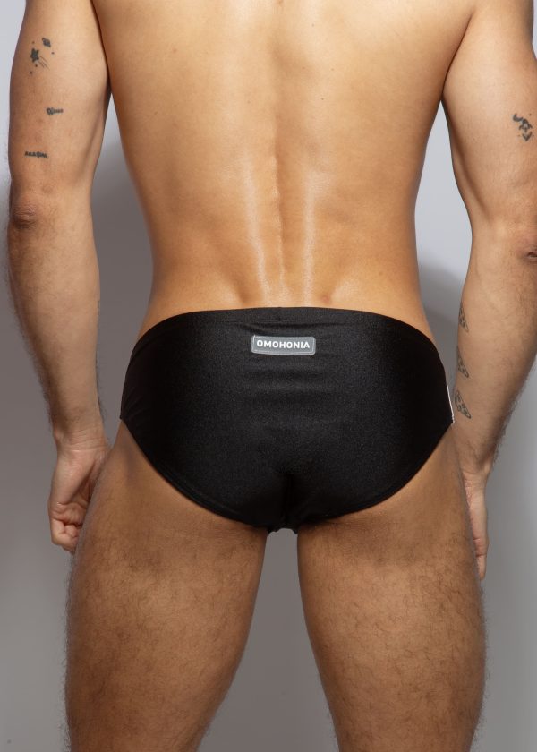 Two-tone swimsuit Black White