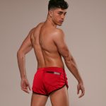 Short corto canalé ROJO