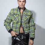 Chaqueta Bomber cuadros