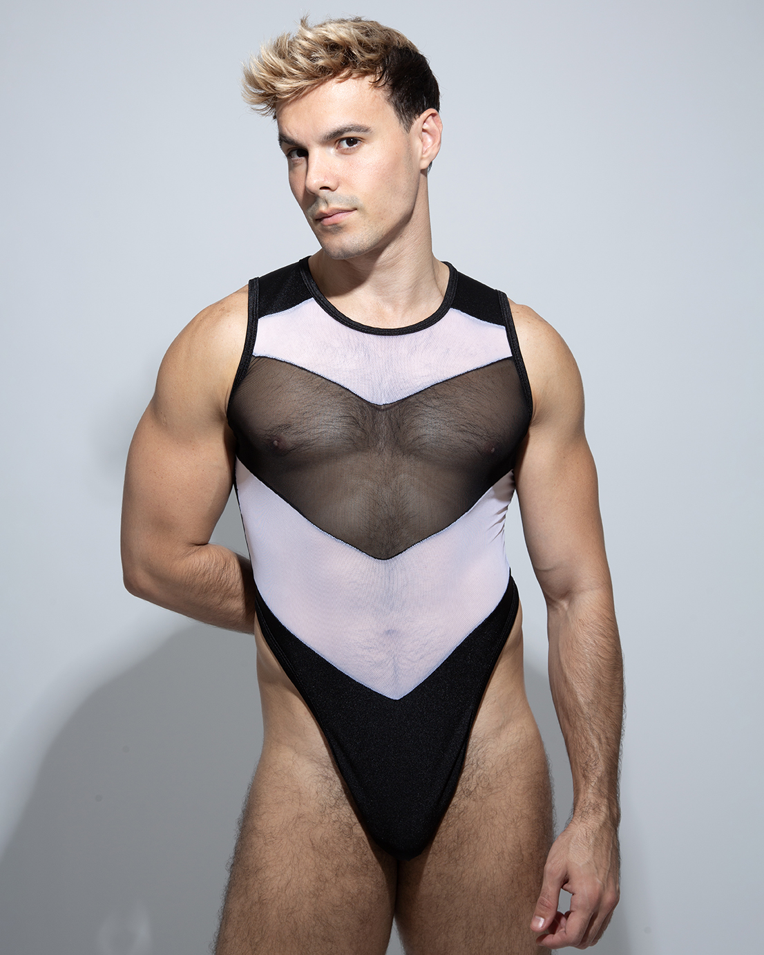Bodysuit Amon negro blanco