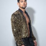 Chaqueta lentejuela dorada