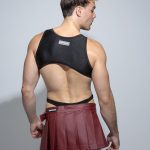 Falda cinturón efecto cuero ROJO