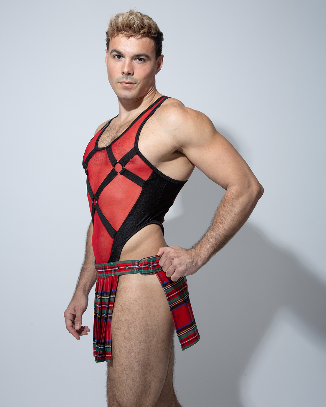 Bodysuit Bondage Rojo