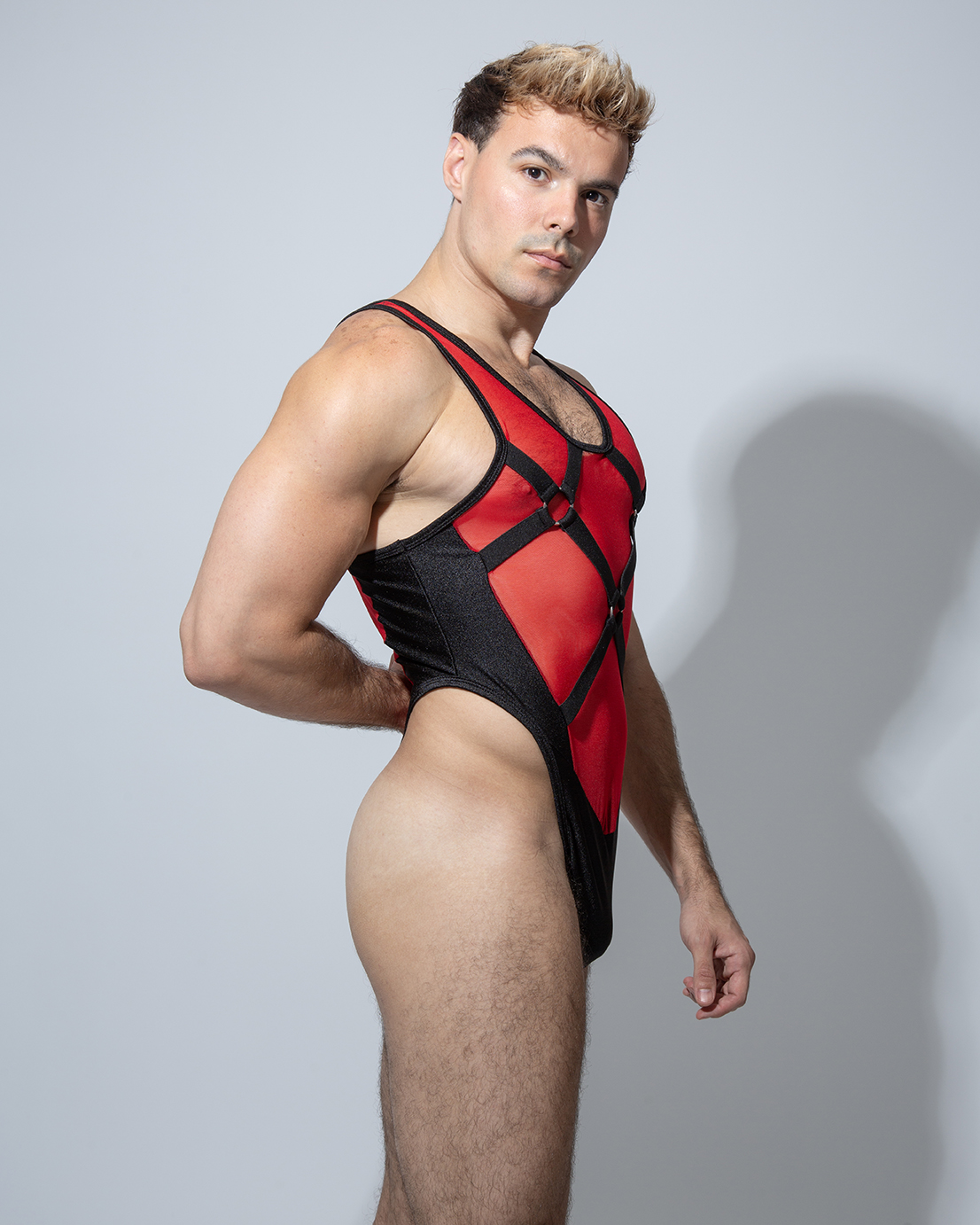 Bodysuit Bondage Rojo