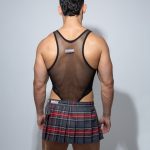 Falda cuadros escocesa Gris