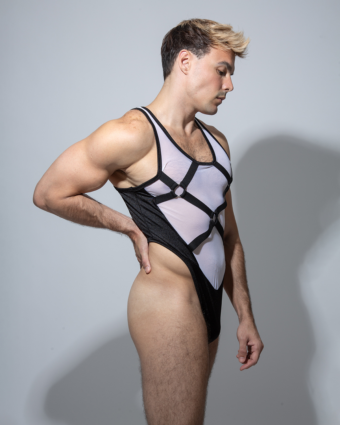 Bodysuit Bondage Blanco
