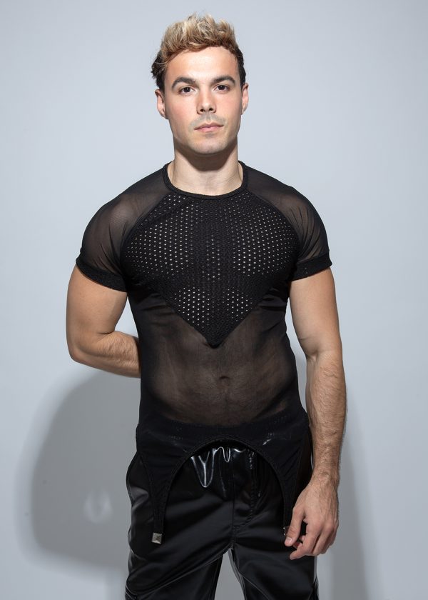 Corset T-shirt with metal