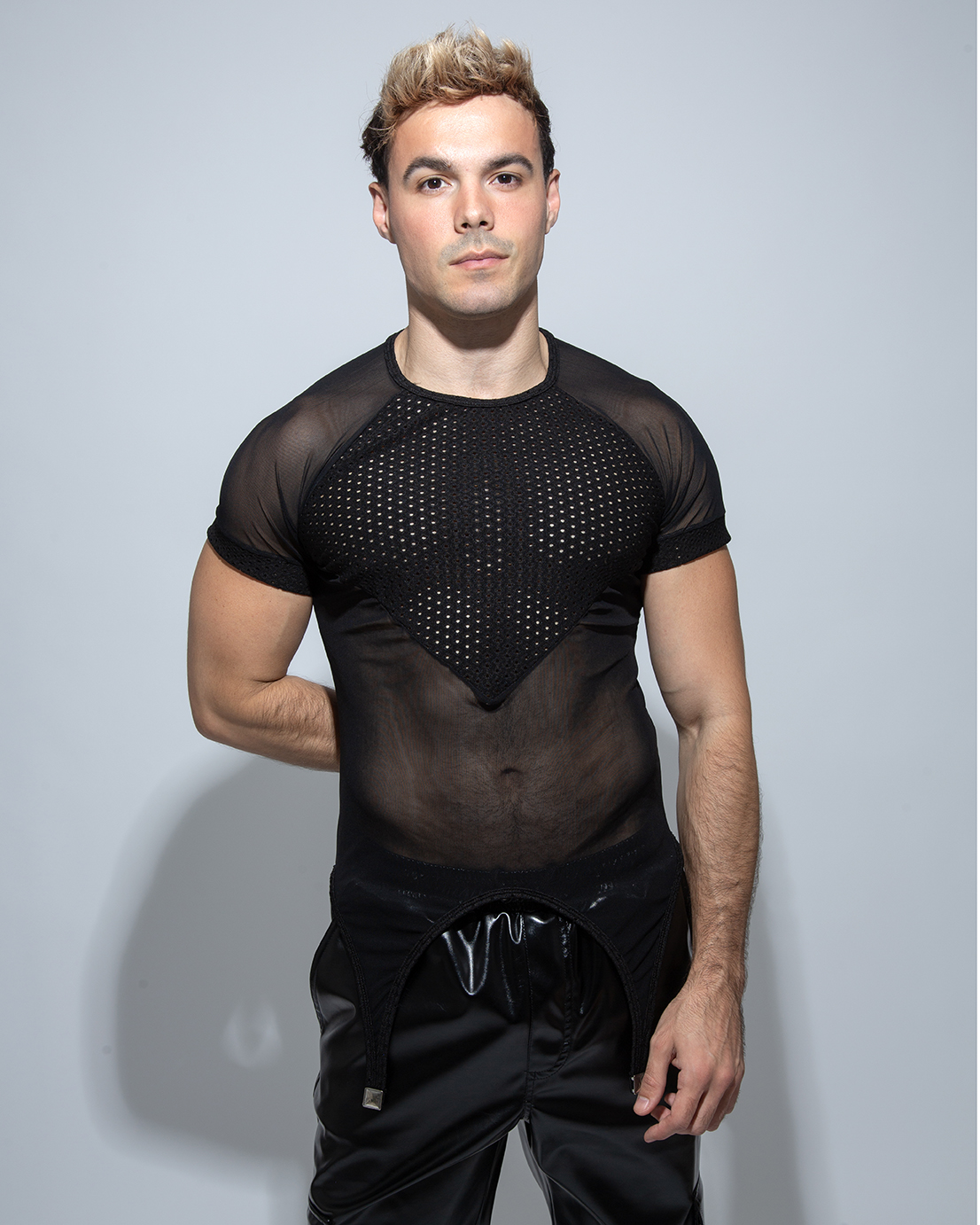 Corset T-shirt with metal