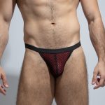 Red Mesh Thong