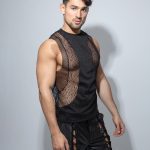 black wide-strap tank top